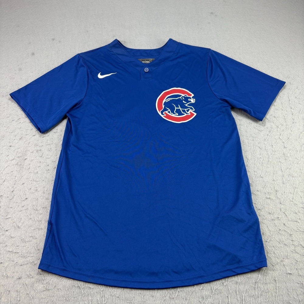 Chicago Cubs Nike Jersey Mens‎ Small Blue One Button Baseball MLB